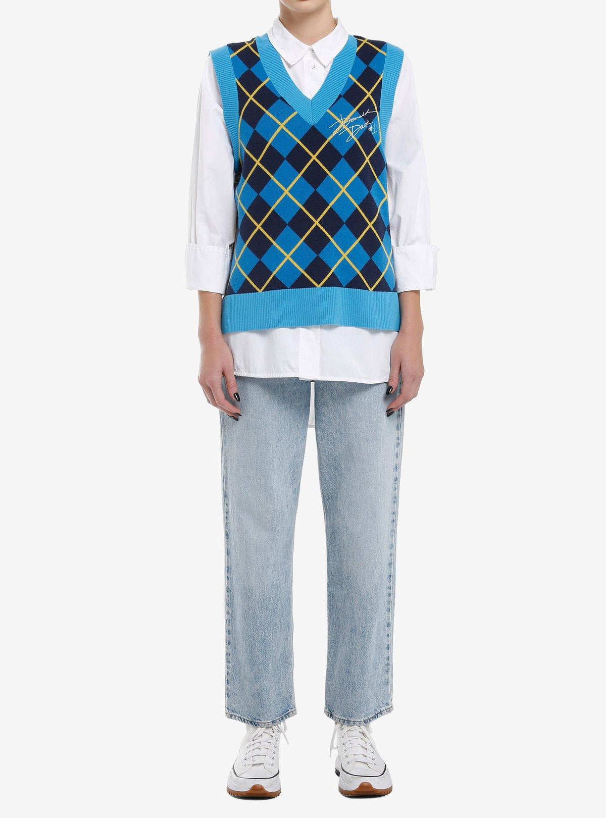 Disney Donald Duck: chaleco tejido argyle