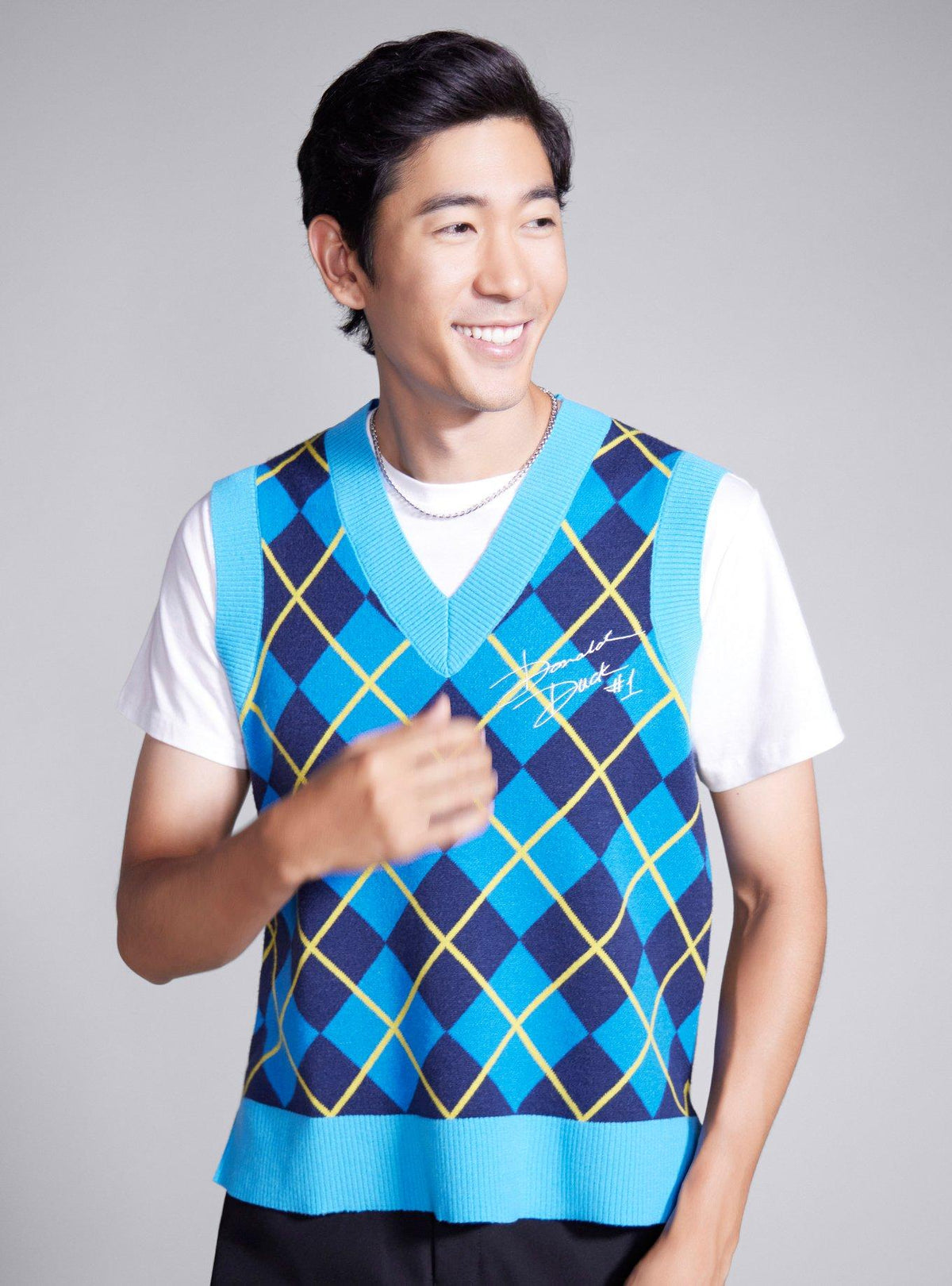 Disney Donald Duck: chaleco tejido argyle