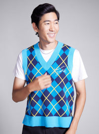 Disney Donald Duck: chaleco tejido argyle