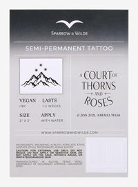 Tatuaje semipermanente de Velaris | A Court of Thorns and Roses