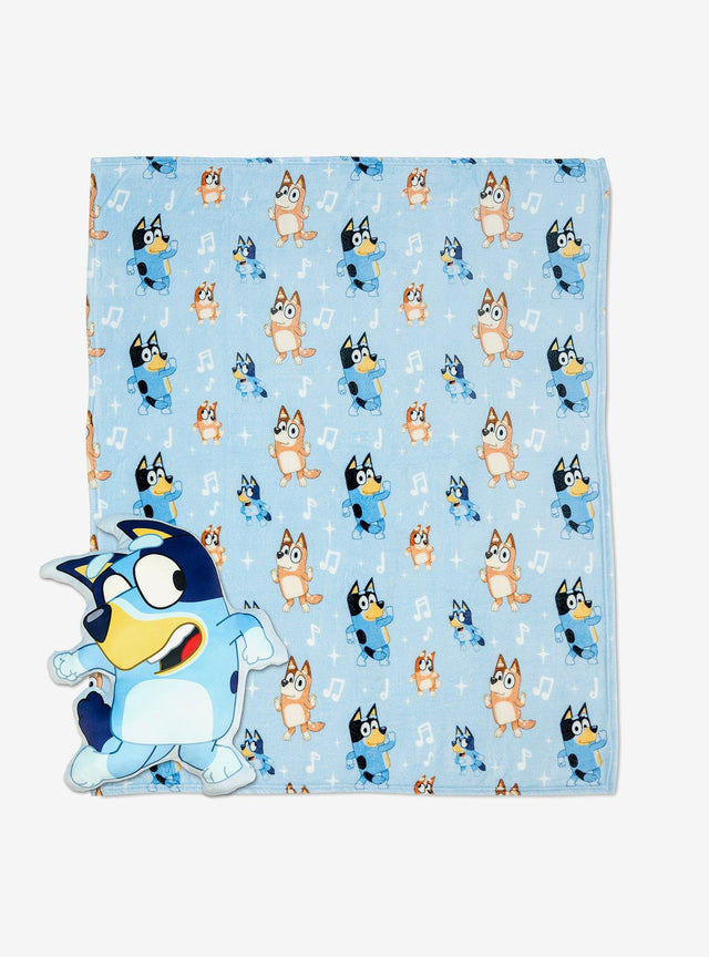 Set de cojín nube y manta de Bluey y su familia