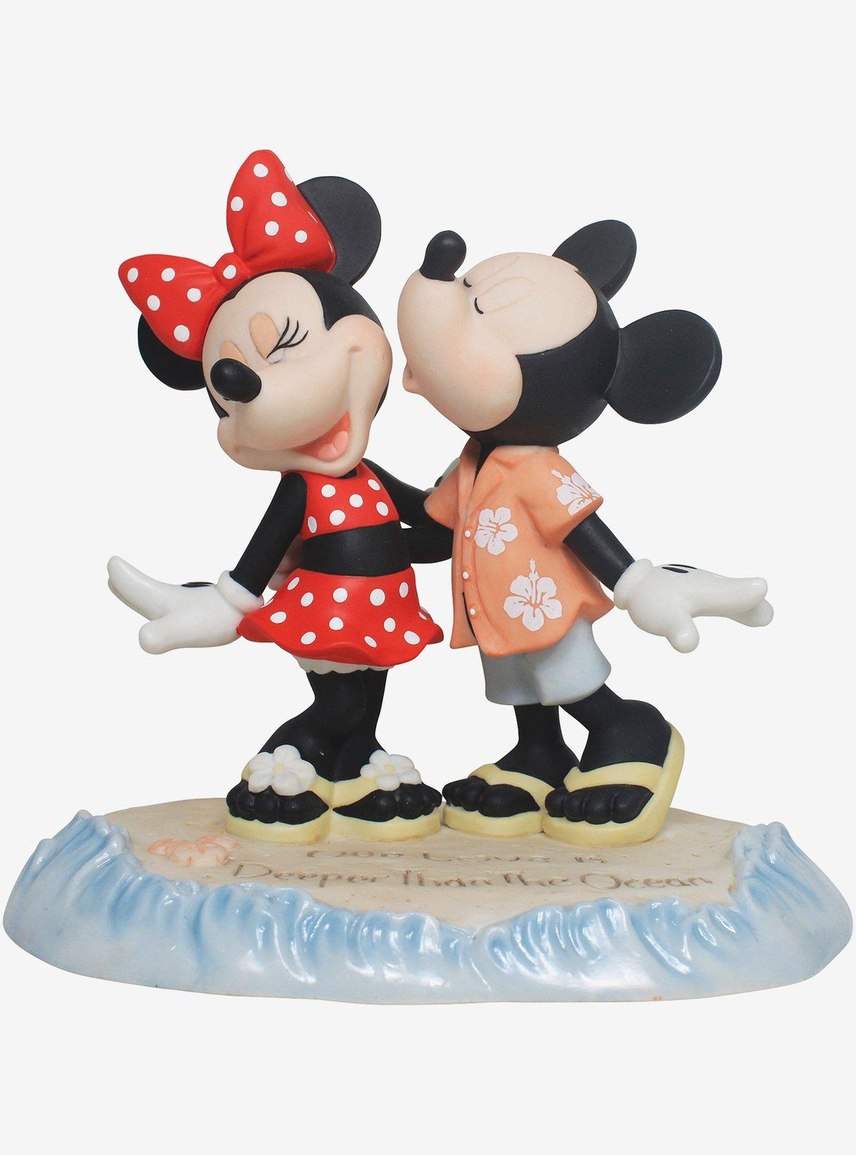 Figura Precious Moments de Mickey y Minnie en la playa