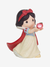 Figura de Blanca Nieves con manzana de vidrio