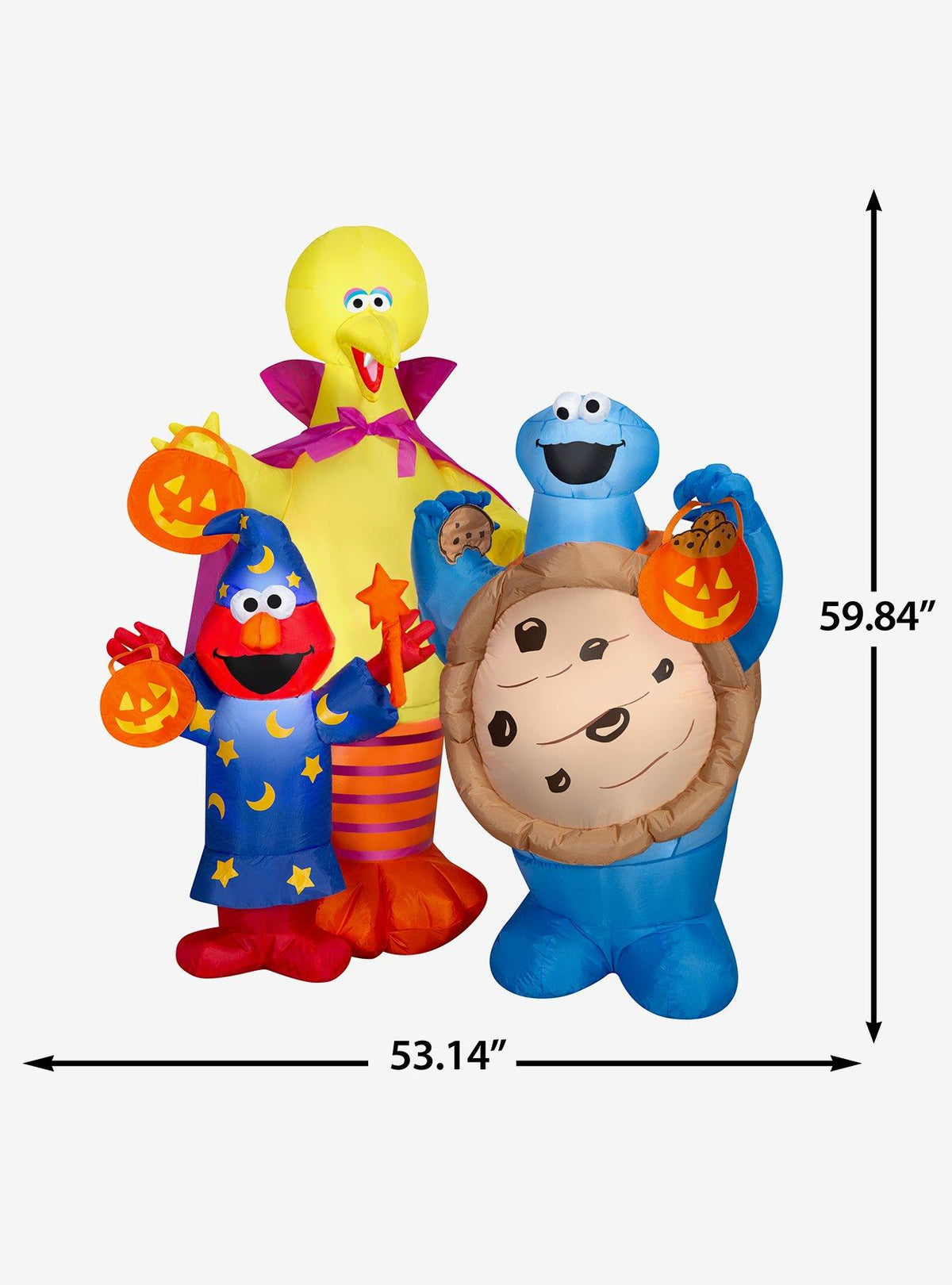 Escena inflable de Sesame Street con Elmo y sus amigos