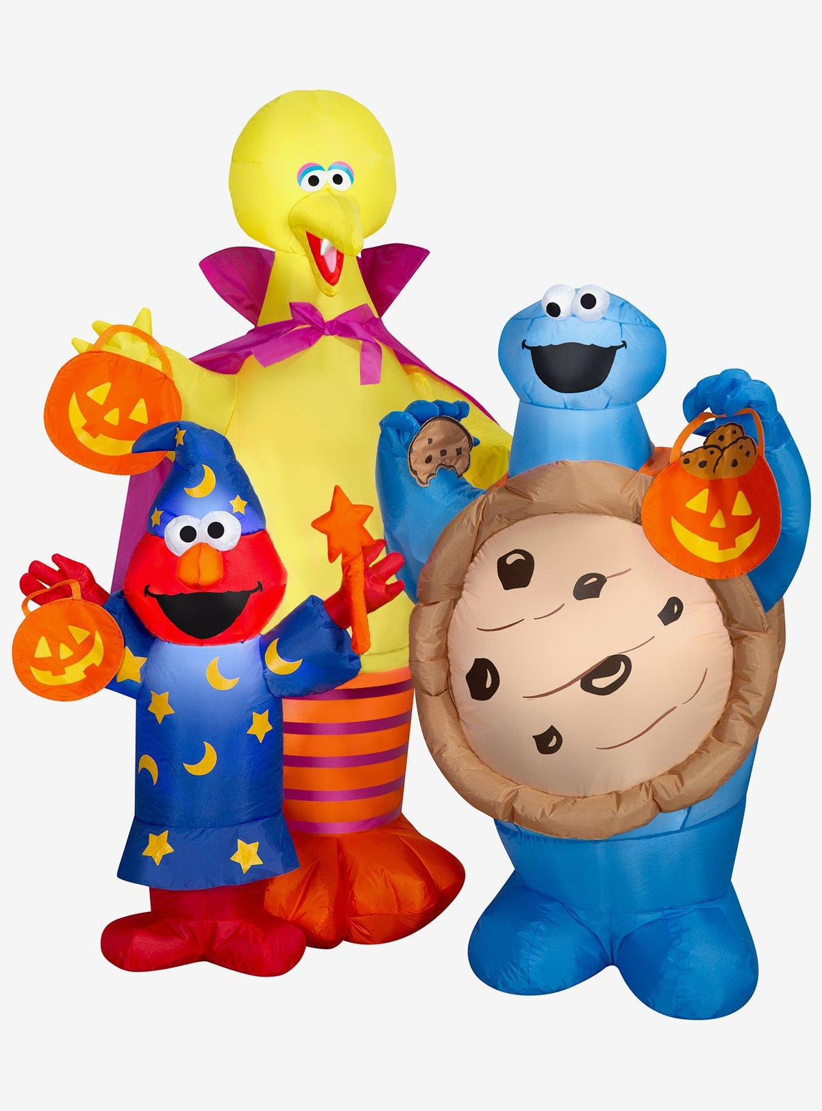 Escena inflable de Sesame Street con Elmo y sus amigos