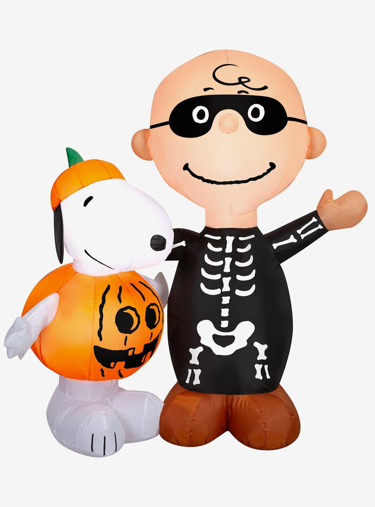 Escena inflable de Snoopy y Charlie Brown