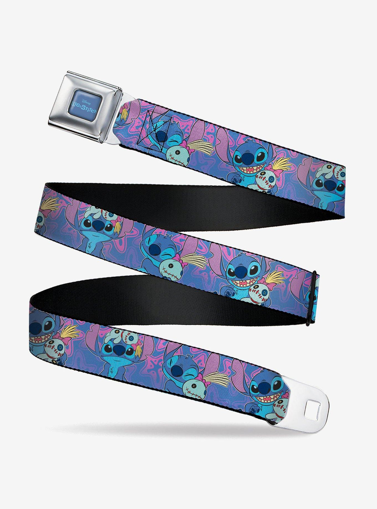 Cinturón azul tipo cinturón de seguridad Stitch y Scrump