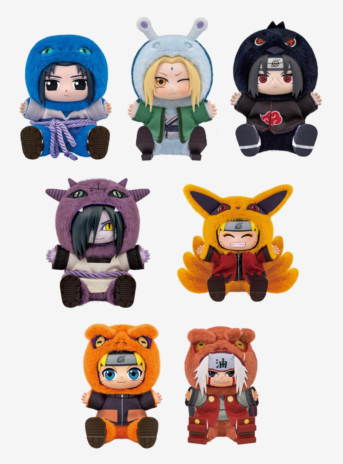 Naruto Shippuden: pack de 6 llaveros de peluche sorpresa