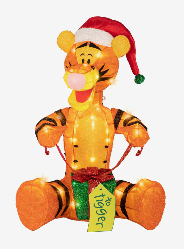 Adorno navideño 3D iluminado de Tigger, 71 cm