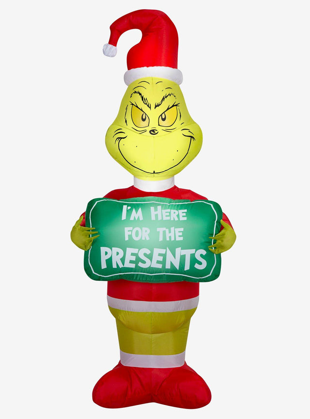 Adorno navideño inflable iluminado del Grinch