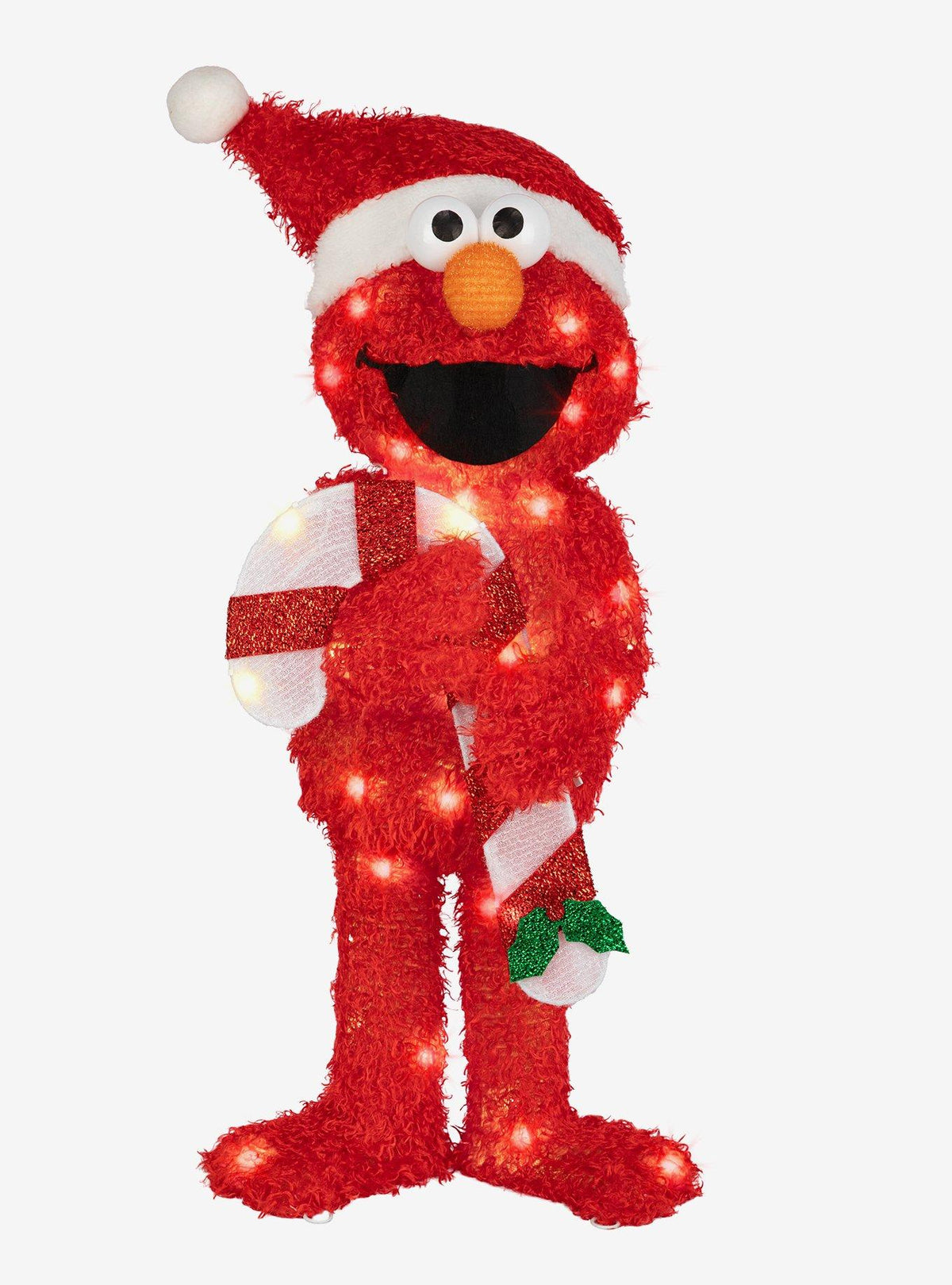 Escultura navideña 3D iluminada de Elmo, 71 cm