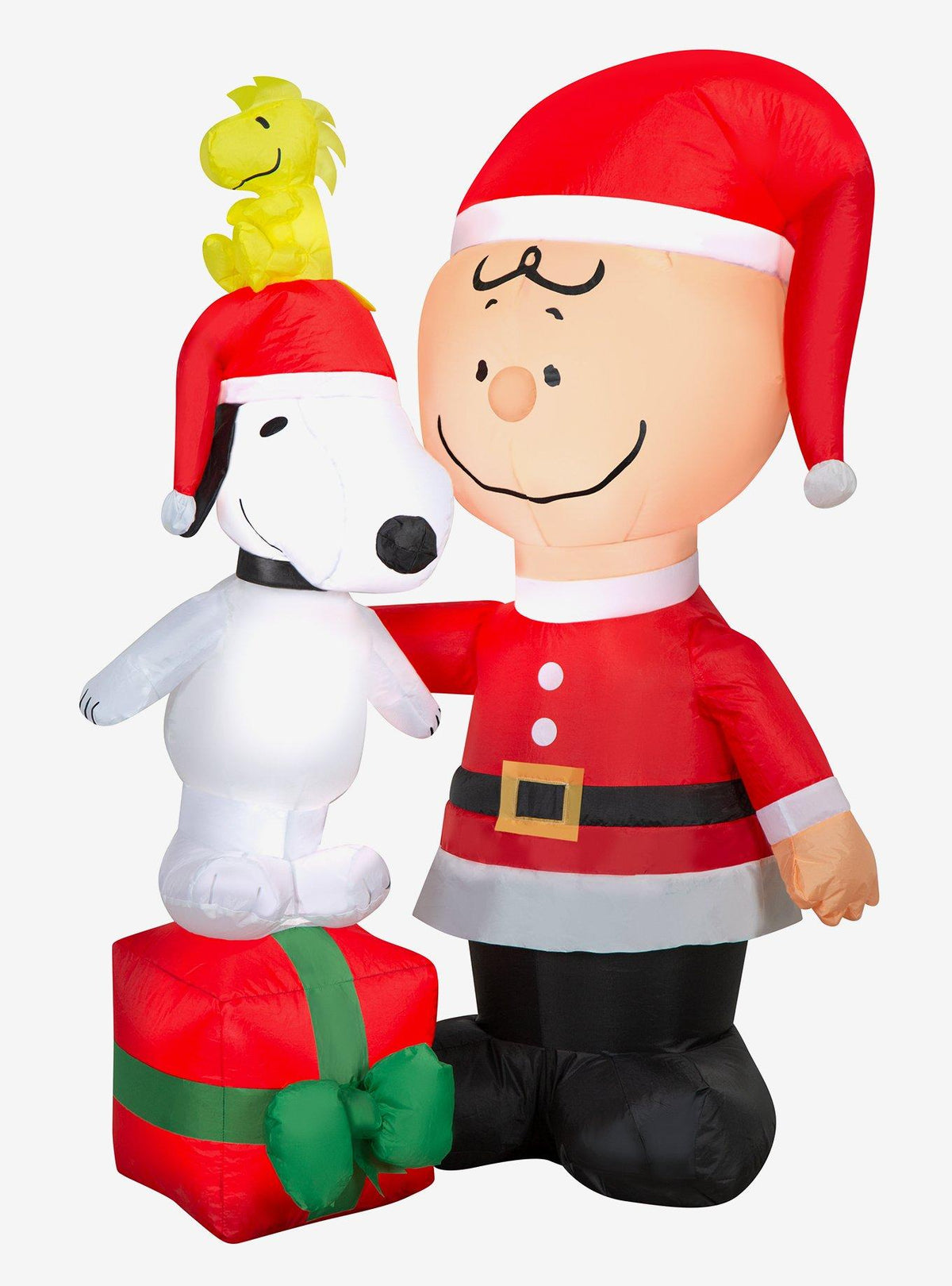 Adorno inflable navideño de Peanuts con Charlie Brown y Snoopy