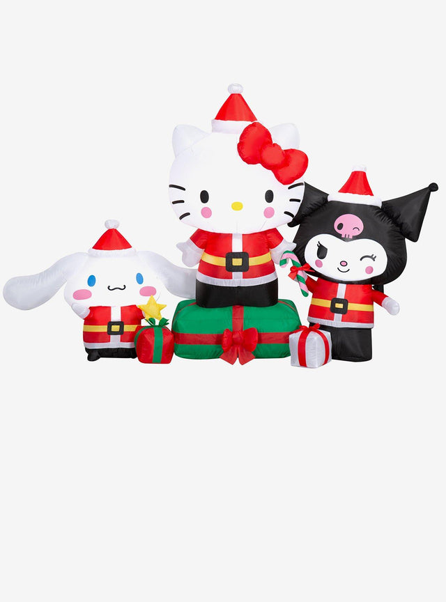 Escena navideña inflable de Hello Kitty y sus amigos