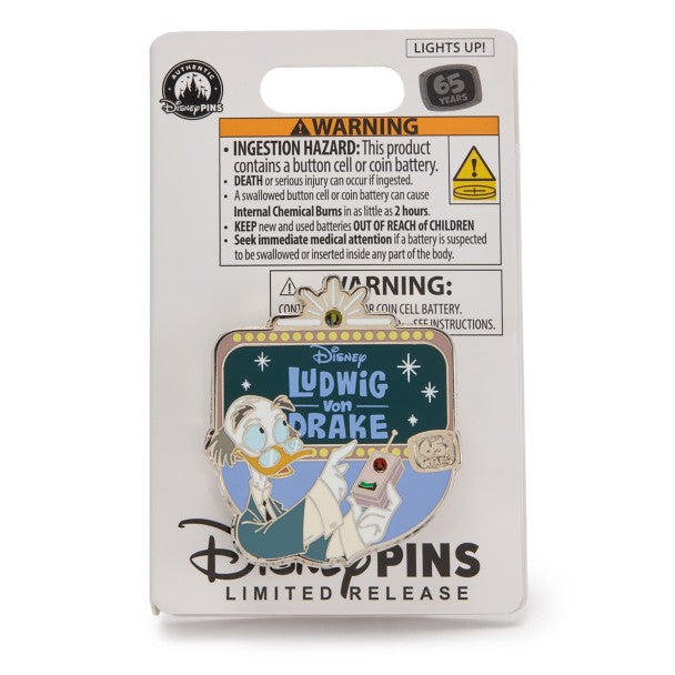 Pin luminoso Ludwig Von Drake 65.º aniversario