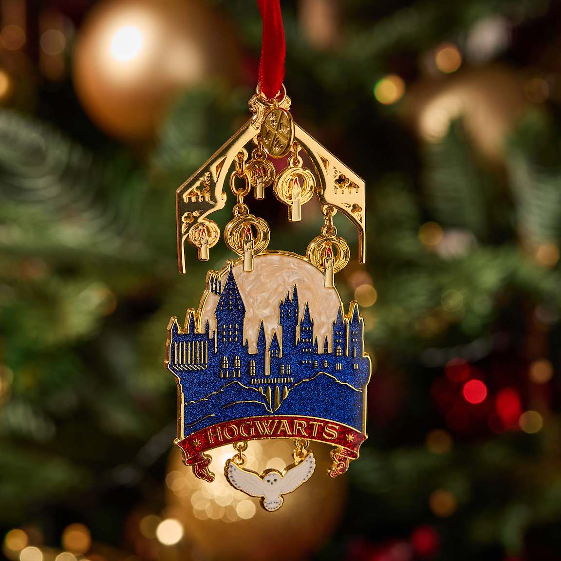 Adorno metálico navideño Hogwarts