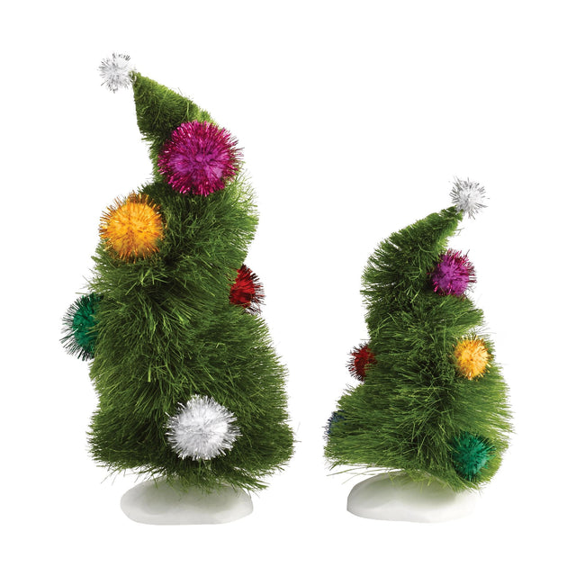 Grinch Villages: Set de 2 árboles chuecos