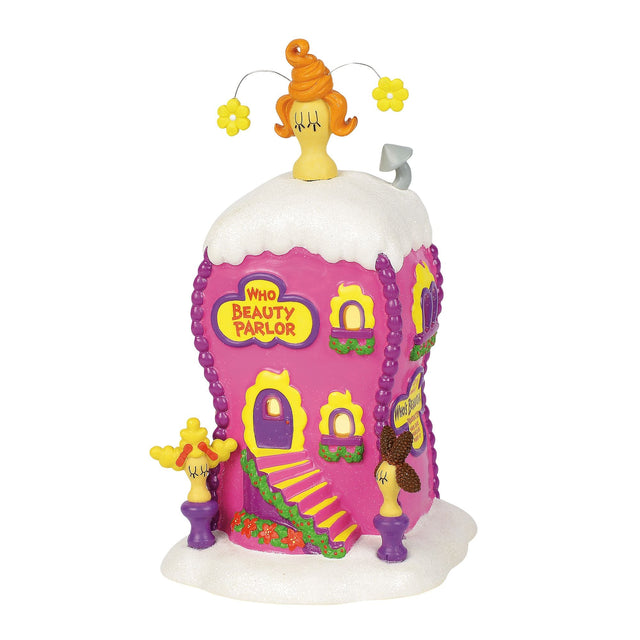 Edificio iluminado Who La La Boutique de El Grinch