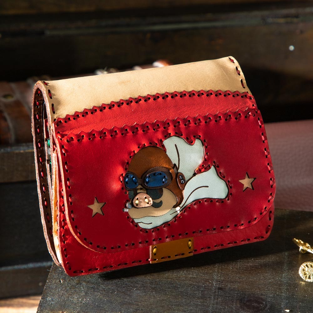 Billetera corta Porco Rosso