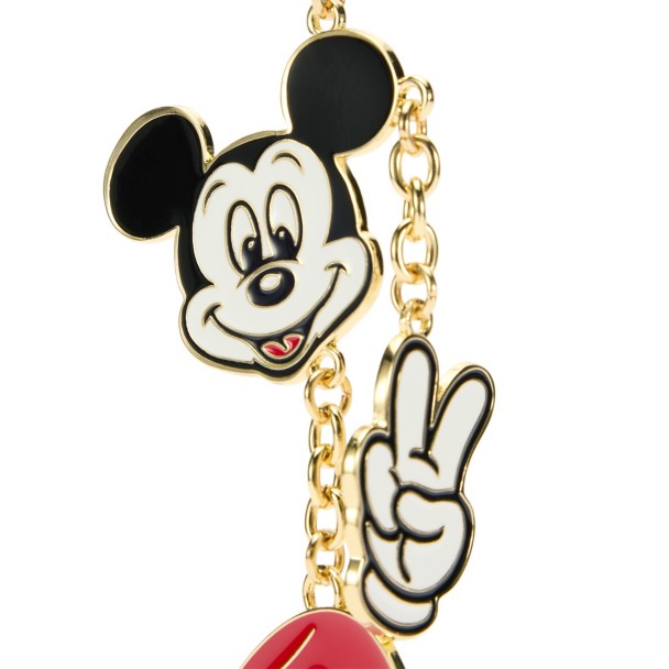 Colgante para bolso de Mickey Mouse con símbolo de paz