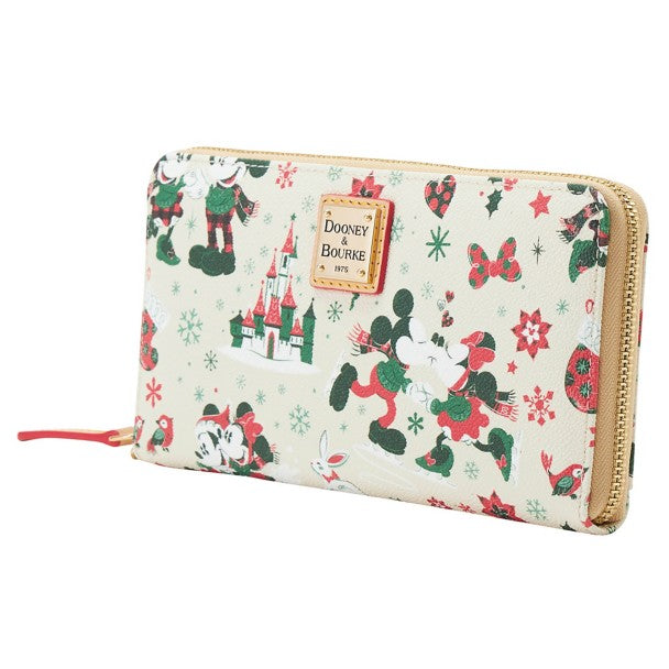 Billetera navideña con correa de Mickey and Minnie Mouse