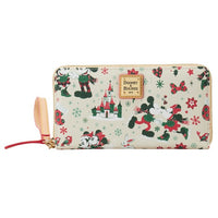 Billetera navideña con correa de Mickey and Minnie Mouse