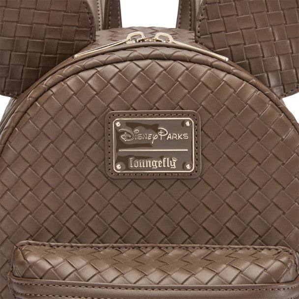 Mochila mini tejida de cuero sintético de Mickey Mouse