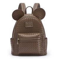 Mochila mini tejida de cuero sintético de Mickey Mouse