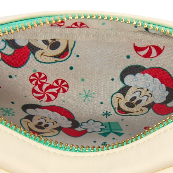 Set navideño de cartera bandolera y monedero Mickey Mouse