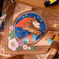Pañuelo Susurros del corazón: reloj antiguo