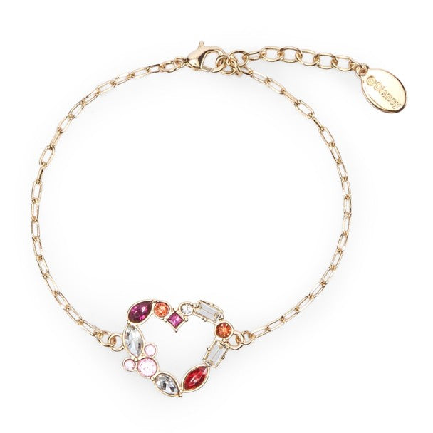 Pulsera con corazón e ícono de Mickey Mouse