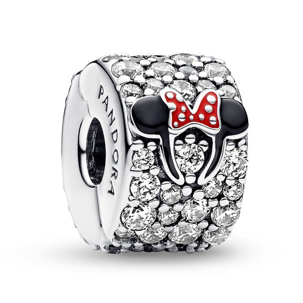 Charm con clip de Mickey y Minnie Mouse