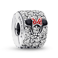 Charm con clip de Mickey y Minnie Mouse