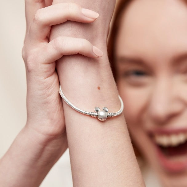 Pulsera Pandora de cadena serpiente con Mickey Mouse