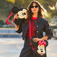 Bolso mini de lona con rostro de Minnie Mouse