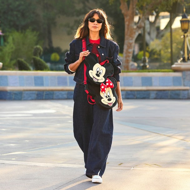 Bolso mini de lona con rostro de Minnie Mouse