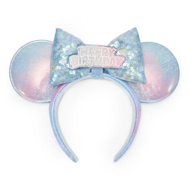 Cintillo de orejas Minnie Mouse «Feliz cumpleaños» para adultos