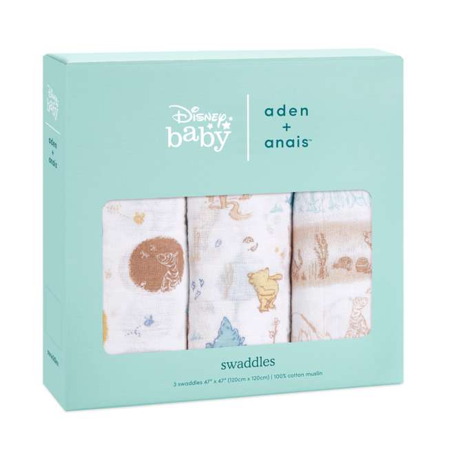 Set de 3 mantas de muselina Winnie in the Woods