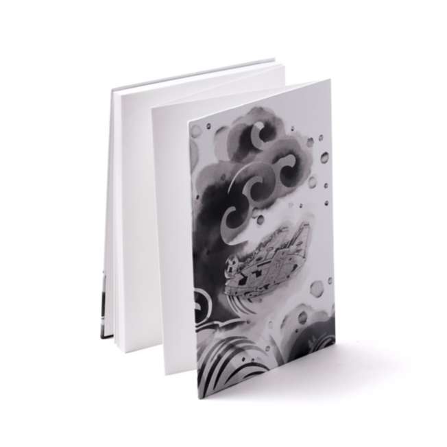Libreta acordeón Star Wars: Halcón Milenario y Estrella de la Muerte