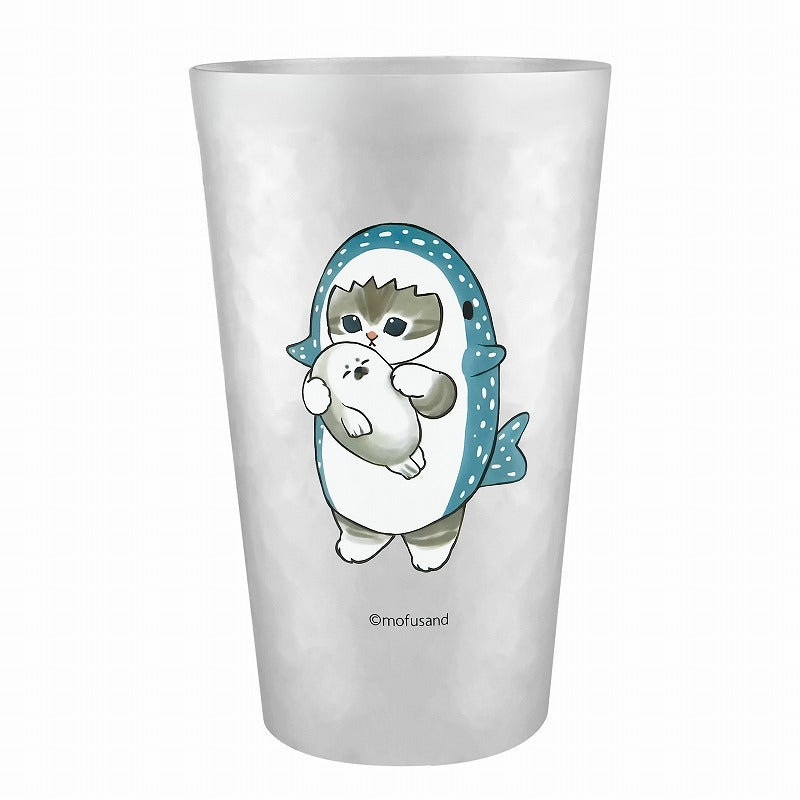 Vaso de aluminio Mofusand 450 ml: gato tiburón