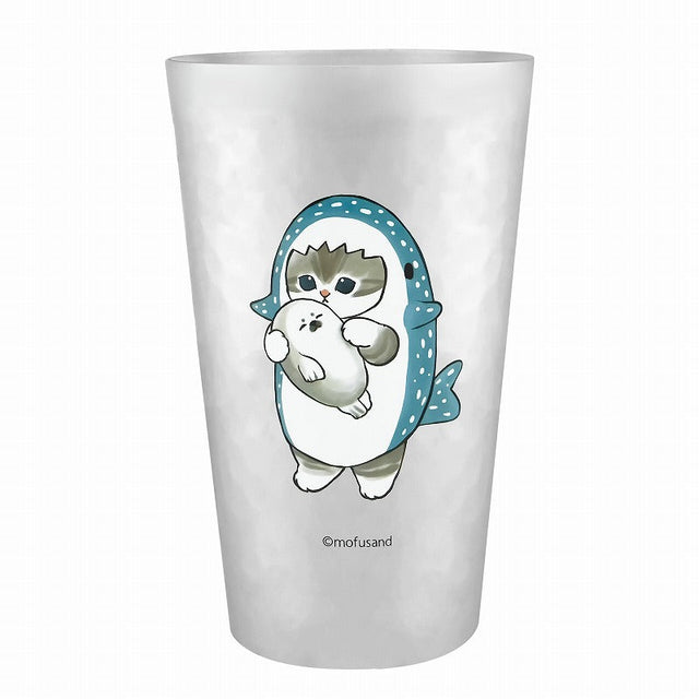 Vaso de aluminio Mofusand 450 ml: gato tiburón