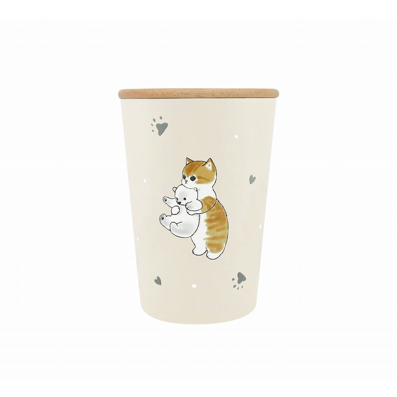 Vaso térmico Mofusand con tapa de madera (oso polar)