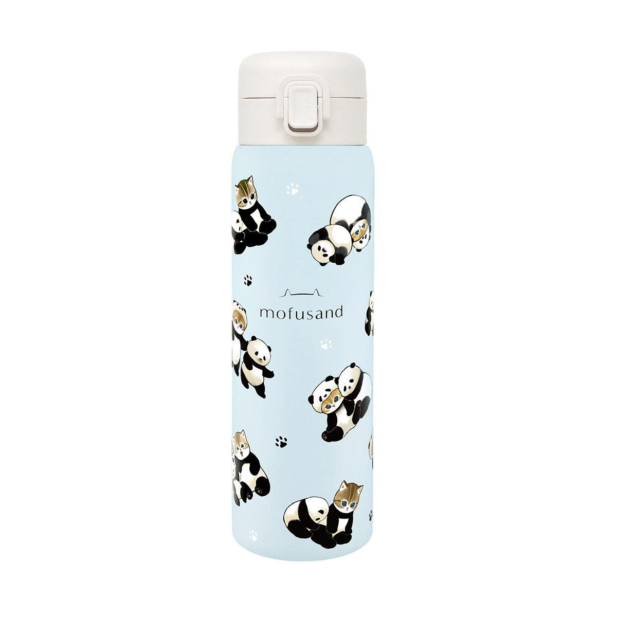 Botella Mofusand 480 ml con diseño de gatitos panda