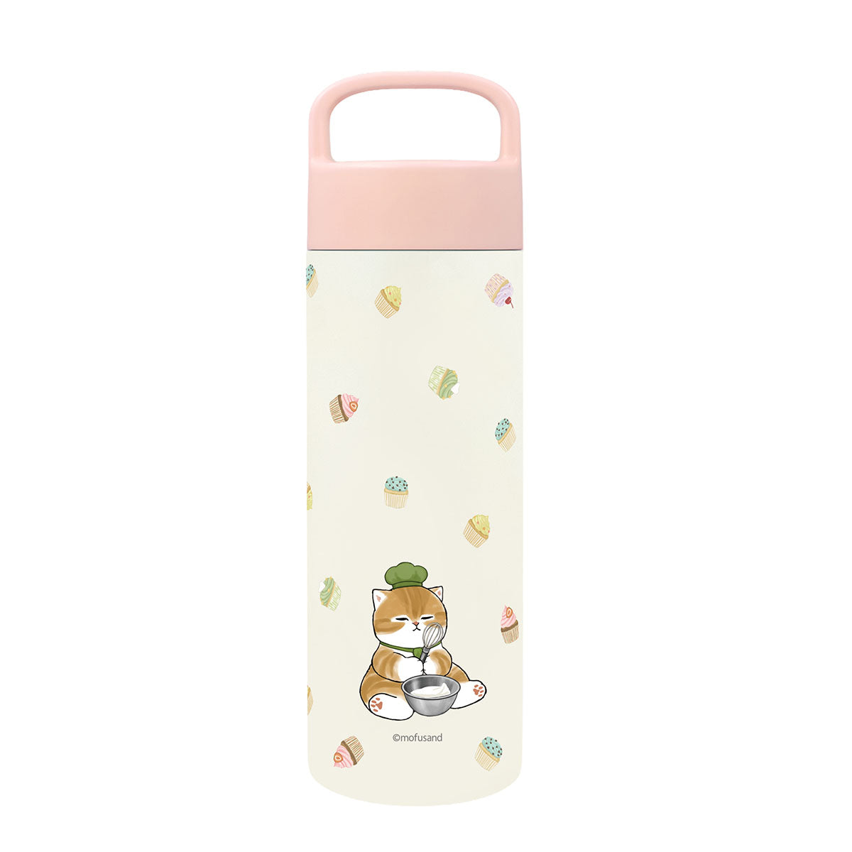 Botella Mofusand 500 ml con asa, gato pastelero