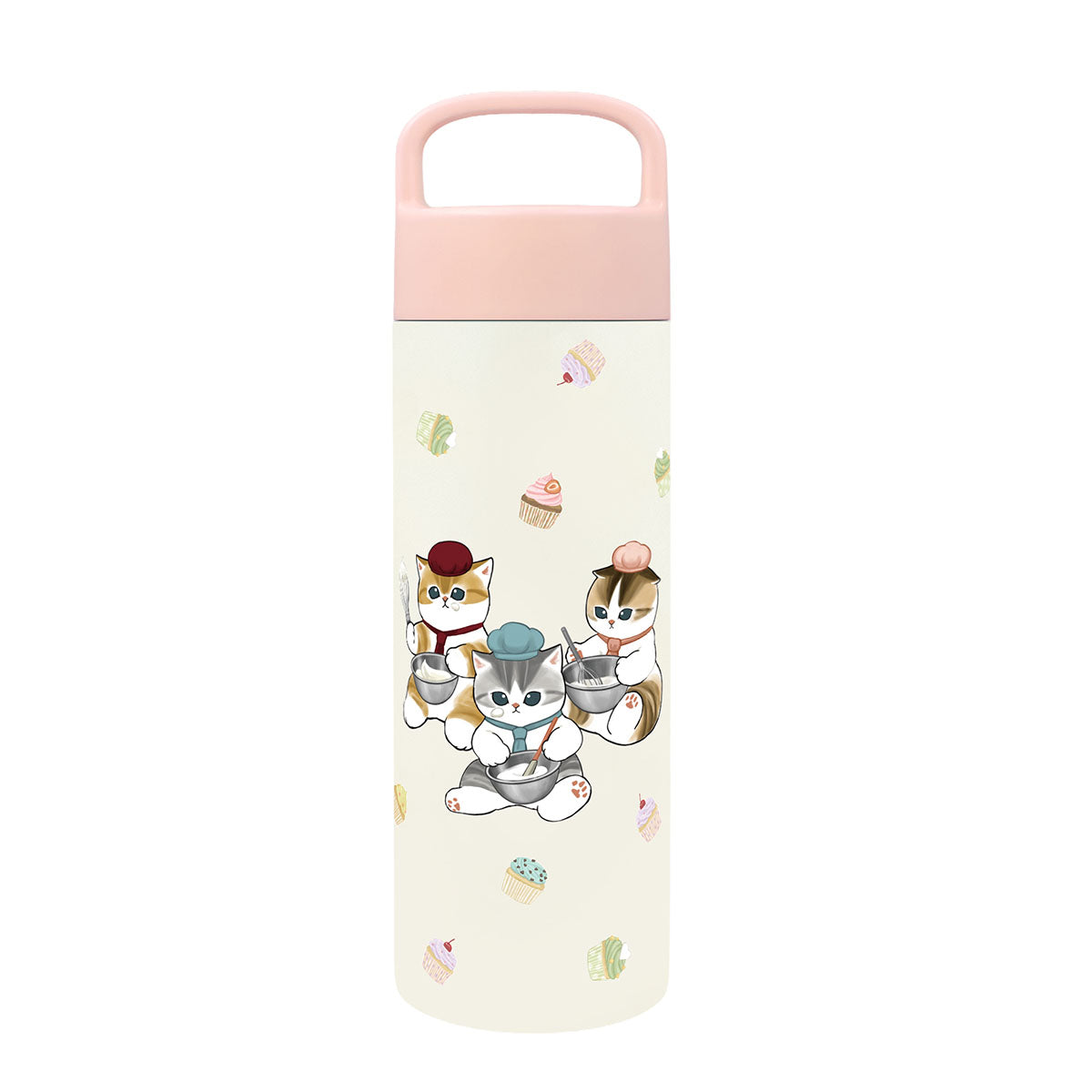 Botella Mofusand 500 ml con asa, gato pastelero