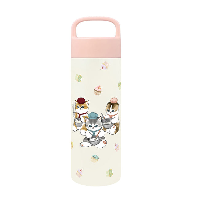Botella Mofusand 500 ml con asa, gato pastelero