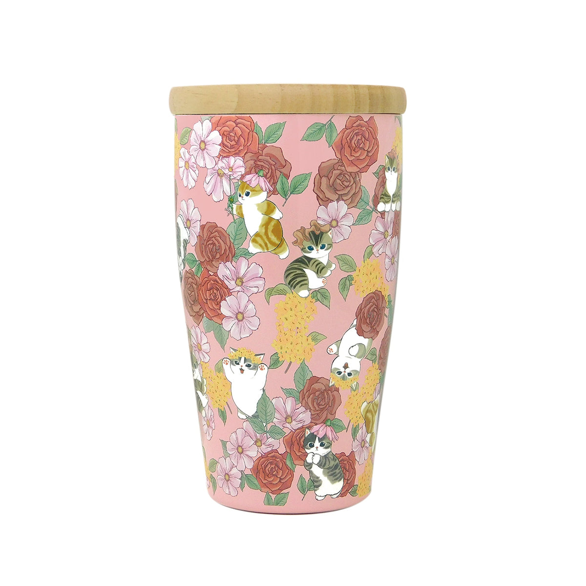 Vaso mofusand con tapa de madera 350 ml