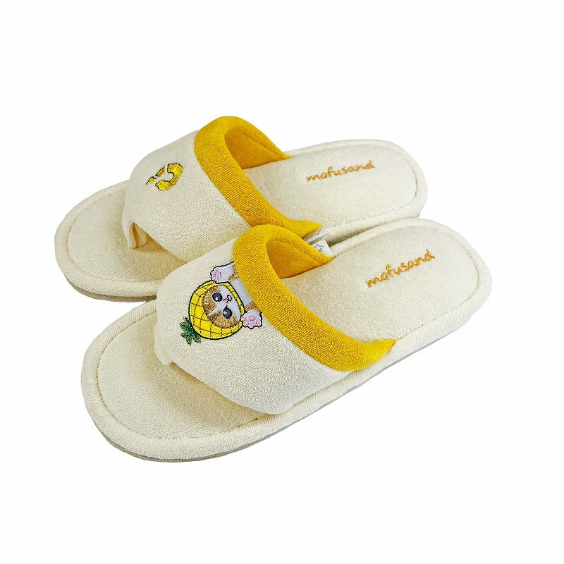 Pantuflas tipo hawaianas Mofusand amarillas