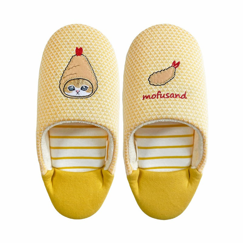 Mofusand: pantuflas babucha pastel amarillas