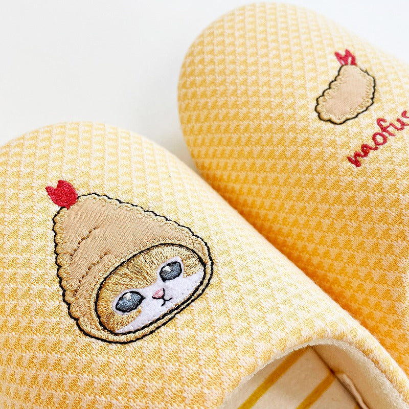 Mofusand: pantuflas babucha pastel amarillas