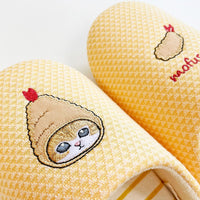 Mofusand: pantuflas babucha pastel amarillas